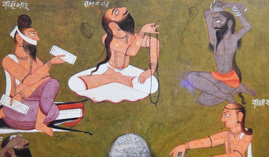 Istoria Yoga yogini-ilustratie