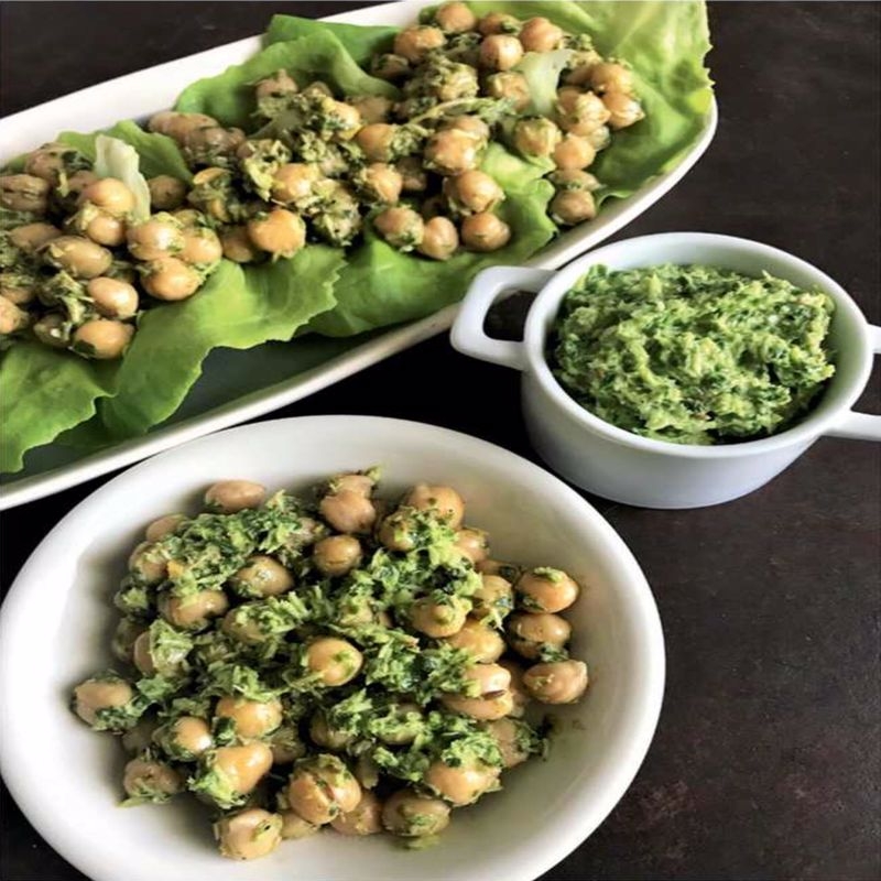 Năut cu pesto de cocos naut-pesto