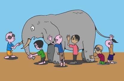 Pilda celor 6 orbi care au atins un elefant Pilda celor 6 orbi care au atins un elefant