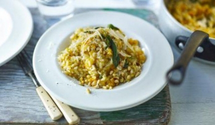 Reteta vegetariana de toamna: Risotto cu dovleac placintar