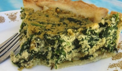 Reteta vegetariana: Quiche cu spanac si tofu